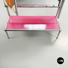 Load image into Gallery viewer, Metal floor mirror with 3 doors, 1980s