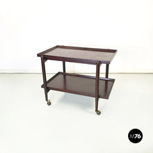 Load image into Gallery viewer, Wooden cart with sliding shelves, 1960s