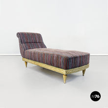 Charger l'image dans la galerie, Chaise longue with Missoni striped fabric, 1950s