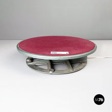 Load image into Gallery viewer, Rotating display in metal and red fabric, 1970s