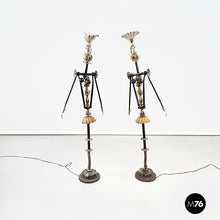 Load image into Gallery viewer, Sculptures and floor lamps in metal, glass and marble, 2000s