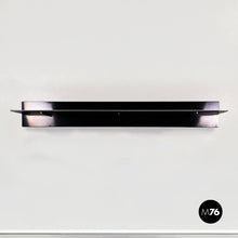 画像をギャラリービューアに読み込む, Large shelf in black wood and steel, 1980s