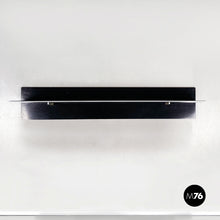 Load image into Gallery viewer, Shelf in black wood and steel, 1980s