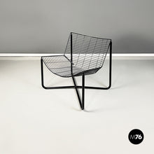 Load image into Gallery viewer, Armchair in black tubular metal, 1980s