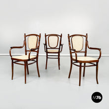 Load image into Gallery viewer, Chairs with straw and wood by Thonet, 1900s