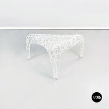 Load image into Gallery viewer, Outside coffee table in white tubular metal, 2000s