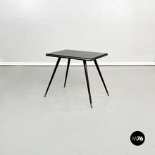 Load image into Gallery viewer, Rectangular coffee table in wood and brass, 1950s