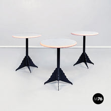 Load image into Gallery viewer, Round coffee tables in laminate and metal, 1980s