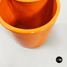 Load image into Gallery viewer, Orange ceramic vases, 1970s