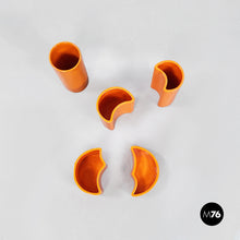 Load image into Gallery viewer, Orange ceramic vases, 1970s