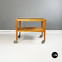 Load image into Gallery viewer, Wooden cart with two shelfs, 1960s