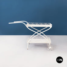 画像をギャラリービューアに読み込む, White iron garden cart, 1960s