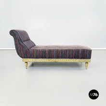Charger l'image dans la galerie, Chaise longue with Missoni striped fabric, 1950s