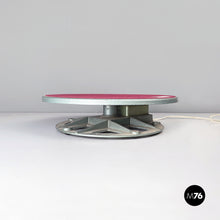 Load image into Gallery viewer, Rotating display in metal and red fabric, 1970s