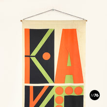 Load image into Gallery viewer, Wall print on fabric mod. Kakemono by Giulio Confalonieri, 1900-1950s