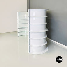 Load image into Gallery viewer, Modular bookcase in white fiberglass and glass by Astrarte, 1970s