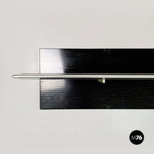 画像をギャラリービューアに読み込む, Large shelf in black wood and steel, 1980s