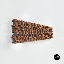 画像をギャラリービューアに読み込む, Geometric decorative panel in solid wood, 1980s