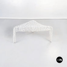 Load image into Gallery viewer, Outside coffee table in white tubular metal, 2000s