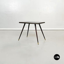 Load image into Gallery viewer, Rectangular coffee table in wood and brass, 1950s