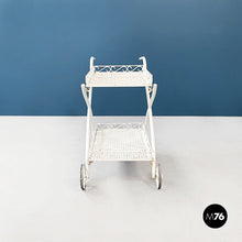 画像をギャラリービューアに読み込む, White iron garden cart, 1960s