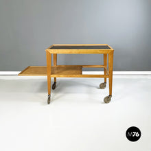 Load image into Gallery viewer, Wooden cart with two shelfs, 1960s