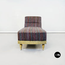 Charger l'image dans la galerie, Chaise longue with Missoni striped fabric, 1950s