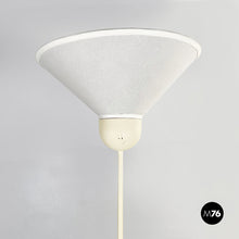 画像をギャラリービューアに読み込む, Floor lamp in white fabric and metal, 1980s