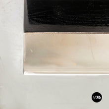 画像をギャラリービューアに読み込む, Large shelf in black wood and steel, 1980s