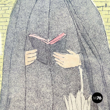 画像をギャラリービューアに読み込む, Engraving print with color of two priests by Gianfilippo Usellini, 1900-1970s