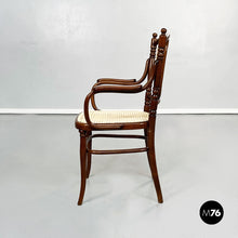 Load image into Gallery viewer, Chairs with straw and wood by Thonet, 1900s