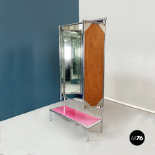 Load image into Gallery viewer, Metal floor mirror with 3 doors, 1980s