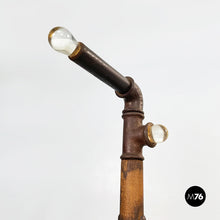 Load image into Gallery viewer, Wooden valet clothes stand with glass hooks by Fabiustita, 1990s