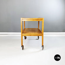 Load image into Gallery viewer, Wooden cart with two shelfs, 1960s