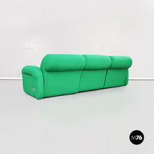 画像をギャラリービューアに読み込む, Modular sofa in green fabric, 1970s