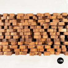 画像をギャラリービューアに読み込む, Geometric decorative panel in solid wood, 1980s