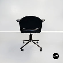Load image into Gallery viewer, Armchair in black leather, 1970s