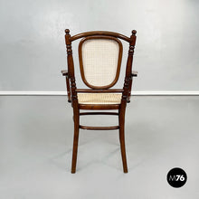 Load image into Gallery viewer, Chairs with straw and wood by Thonet, 1900s