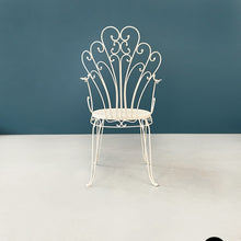 Load image into Gallery viewer, White iron garden chairs with curls, 1960s