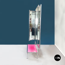 Load image into Gallery viewer, Metal floor mirror with 3 doors, 1980s