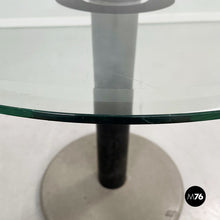 画像をギャラリービューアに読み込む, Coffee table in glass, metal and stone, 1980s