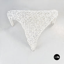 Load image into Gallery viewer, Outside coffee table in white tubular metal, 2000s