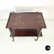 Load image into Gallery viewer, Wooden cart with sliding shelves, 1960s