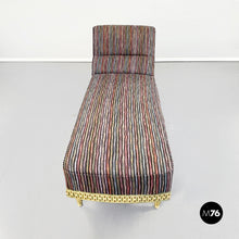 Charger l'image dans la galerie, Chaise longue with Missoni striped fabric, 1950s