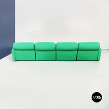 画像をギャラリービューアに読み込む, Modular sofa in green fabric, 1970s