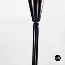 画像をギャラリービューアに読み込む, Floor lamp whit two light adjustable in black metal, 1990s