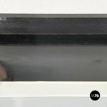 画像をギャラリービューアに読み込む, Large shelf in black wood and steel, 1980s