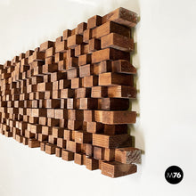 画像をギャラリービューアに読み込む, Geometric decorative panel in solid wood, 1980s