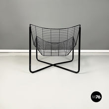 Load image into Gallery viewer, Armchair in black tubular metal, 1980s