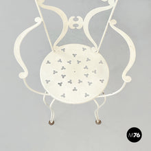 画像をギャラリービューアに読み込む, Garden chairs in white wrought iron, 1960s